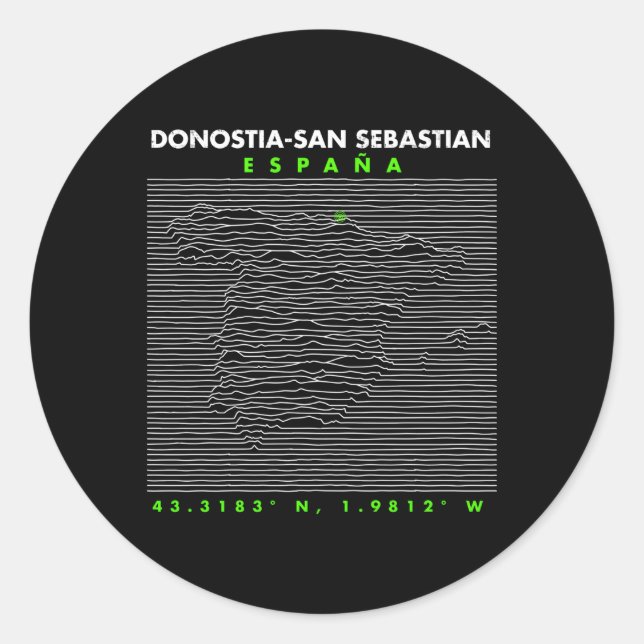 Spain Donostia-San Sebastian Classic Round Sticker (Front)