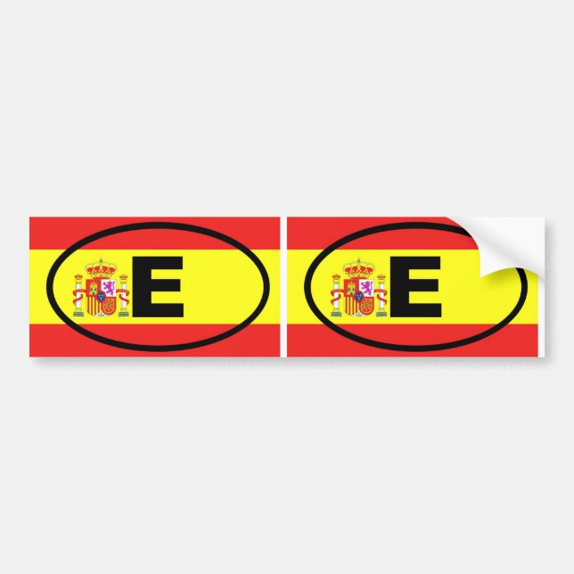 Spain -E - European oval Bumper Sticker (Front)