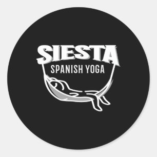 Spain Espana Funny Spanish Yoga Siesta Classic Round Sticker