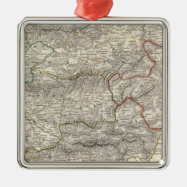 Spain Espana III Metal Tree Decoration (Front)