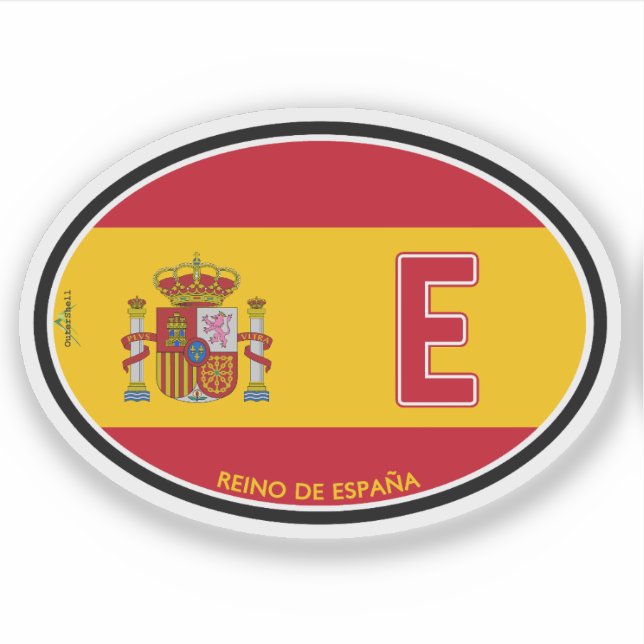 SPAIN Espana Spanish Vehicle ID Flag Sticker (Front)
