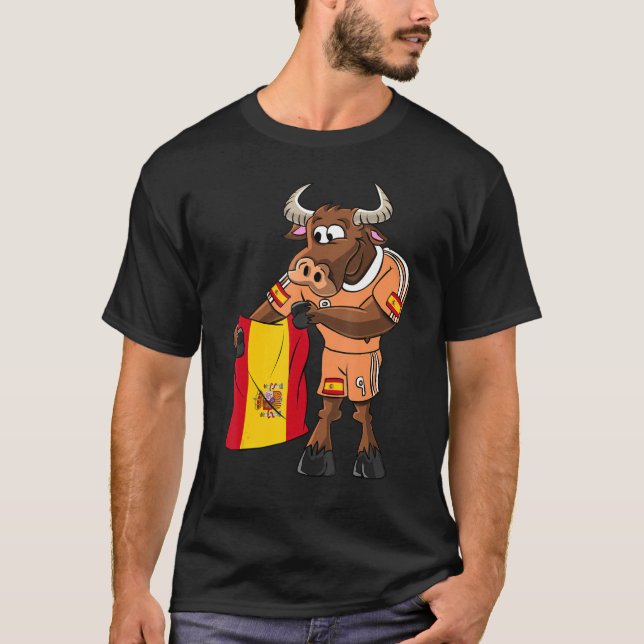 Spain fan bull T-Shirt (Front)