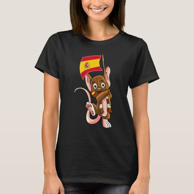Spain Fan Mouse T-Shirt (Front)