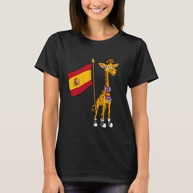 Spain Fan Spain Giraffe T-Shirt (Front)