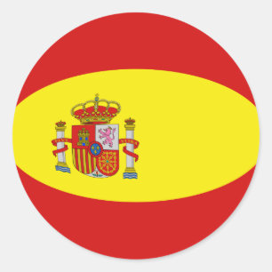 Spain Fisheye Flag Sticker