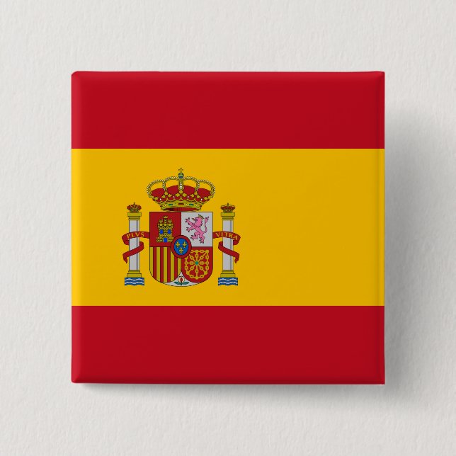 Spain Flag 15 Cm Square Badge (Front)