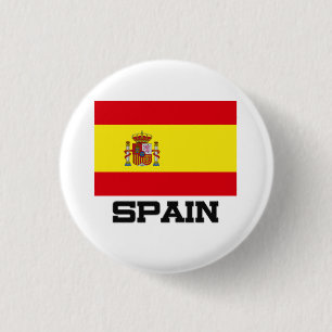 Spain Flag 3 Cm Round Badge