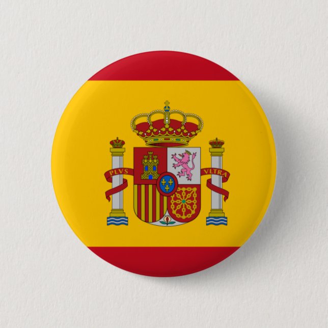 spain flag 6 cm round badge (Front)