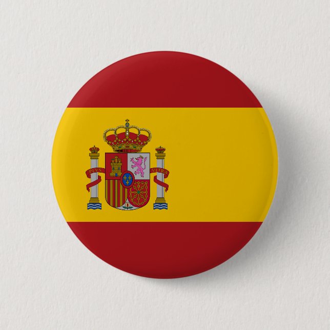 Spain Flag 6 Cm Round Badge (Front)