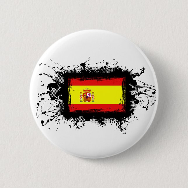 Spain Flag 6 Cm Round Badge (Front)