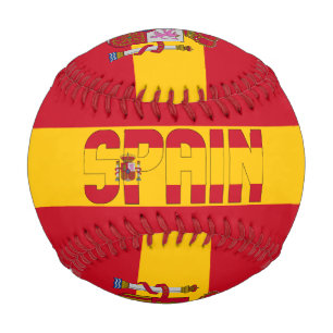 Spain Flag and Coat of Arms Patriotic Baseball
