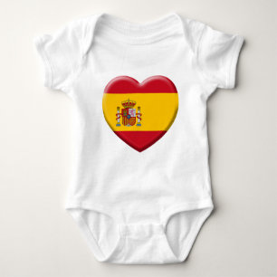 Spain flag baby bodysuit