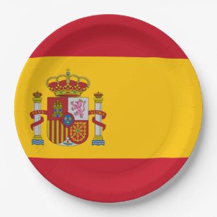 Spain flag - Bandera de Espana Paper Plate