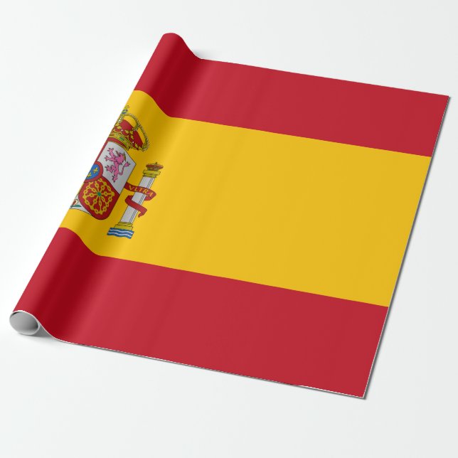 Spain flag - Bandera de Espana Wrapping Paper (Unrolled)