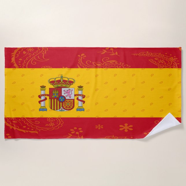 Spain Flag Beach Towel (Front)