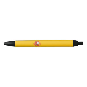 Spain flag black ink pen