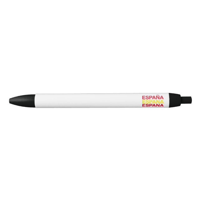 SPAIN Flag Black Ink Pen