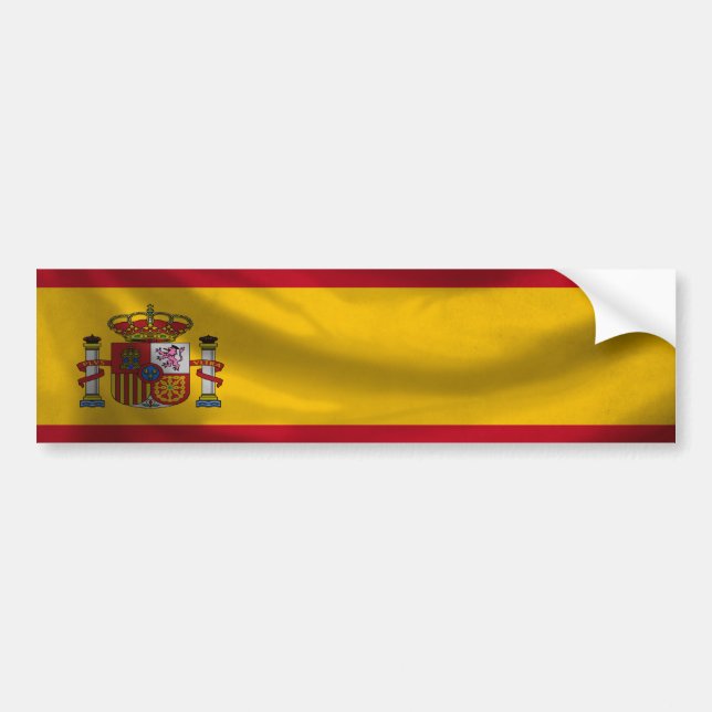 Spain Flag Bumper Sticker (Front)