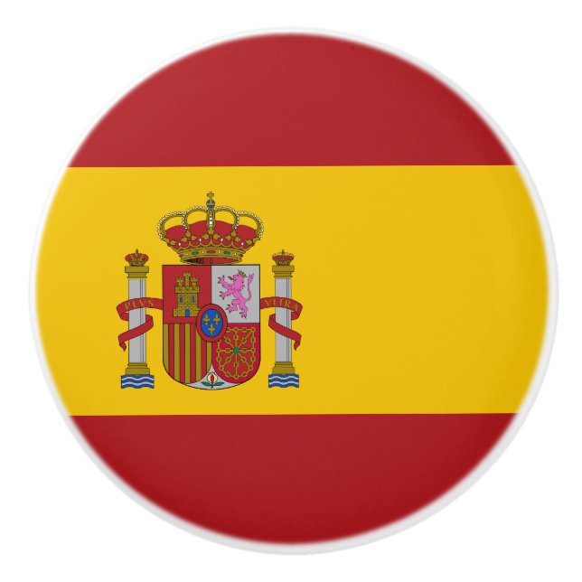 Spain Flag Ceramic Knob (Front)
