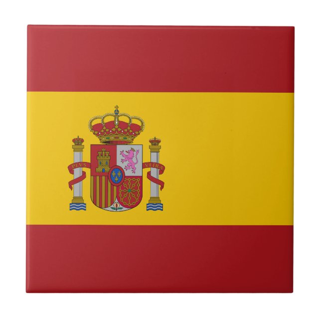 Spain Flag Ceramic Tile (Front)