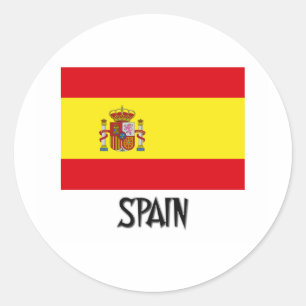 Spain Flag Classic Round Sticker