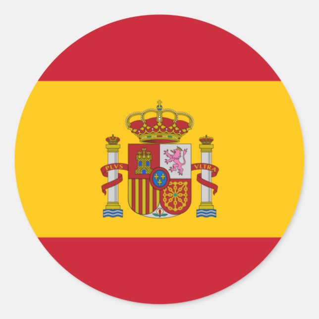 spain flag classic round sticker (Front)