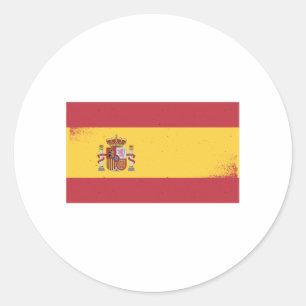 Spain Flag Classic Round Sticker