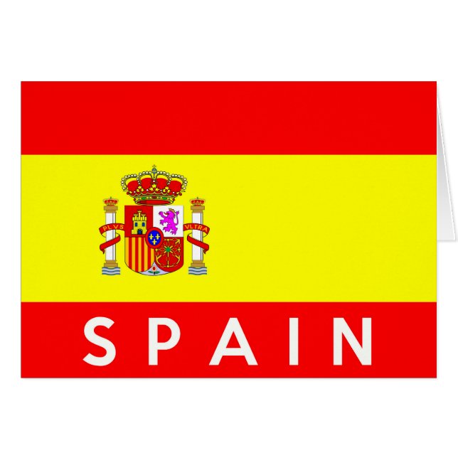 spain flag country text name (Front Horizontal)