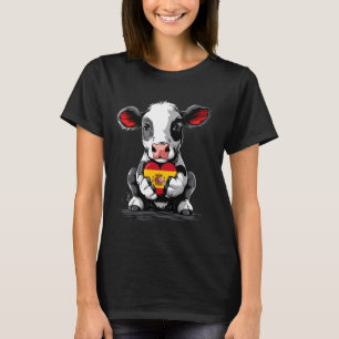 Spain Flag Cute Cow Spanish Pride Espanol Spanish T-Shirt