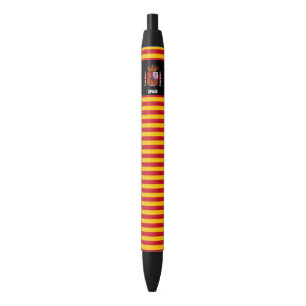 Spain Flag Cute Patriotic Black Ink Pen