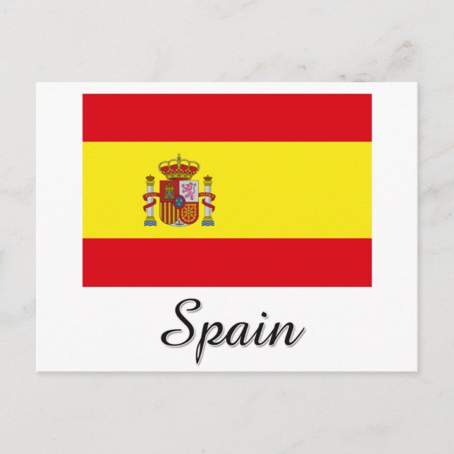 Spain Flag Design Postcard (Front)