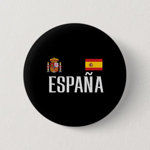 Spain Flag Espana Footll Soccer Fan Men Women Kids 6 Cm Round Badge