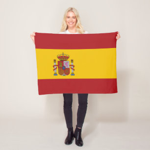 Spain Flag Fleece Blanket