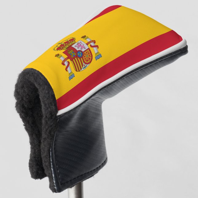 Spain flag golf head cover (3/4 Front)