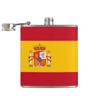 Spain flag hip flask