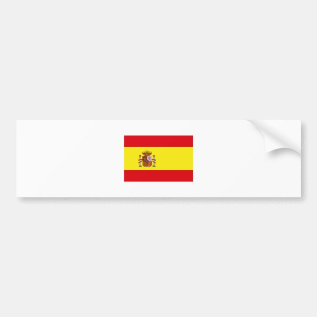 Spain FLAG International Bumper Sticker (Front)