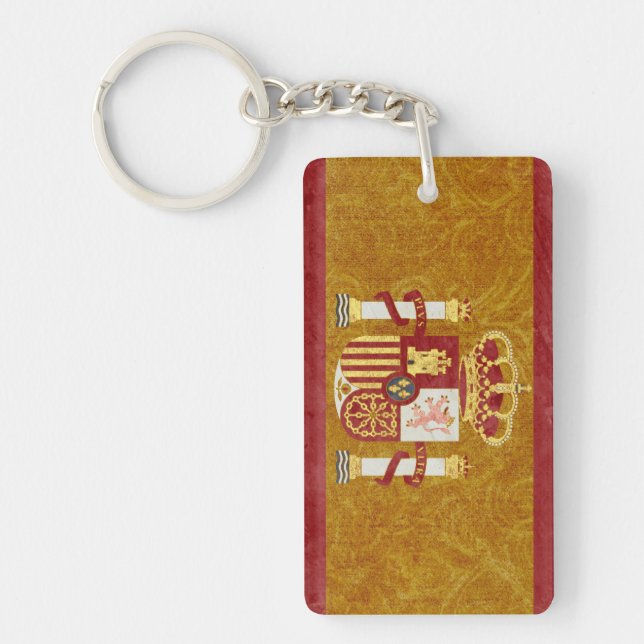 Spain Flag Key Chain Souvenir (Front)