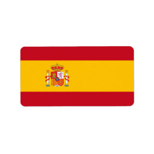 Spain flag label