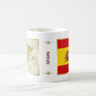Spain Flag + Map Mug
