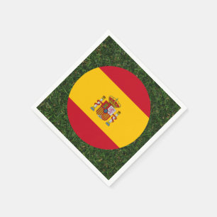 Spain Flag on Grass Napkin
