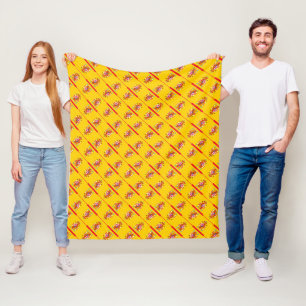 Spain flag pattern fleece blanket