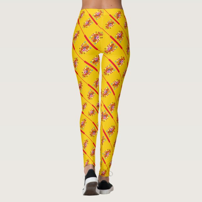 Spain flag pattern leggings (Back)