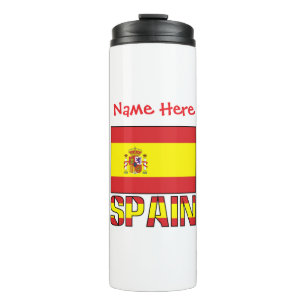 Spain Flag Personalised Thermal Tumbler