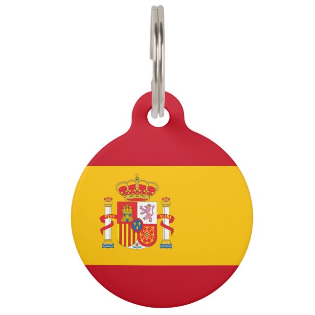 Spain flag pet tag (Front)