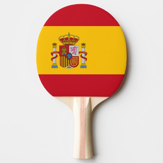 Spain Flag Ping Pong Paddle (Front)