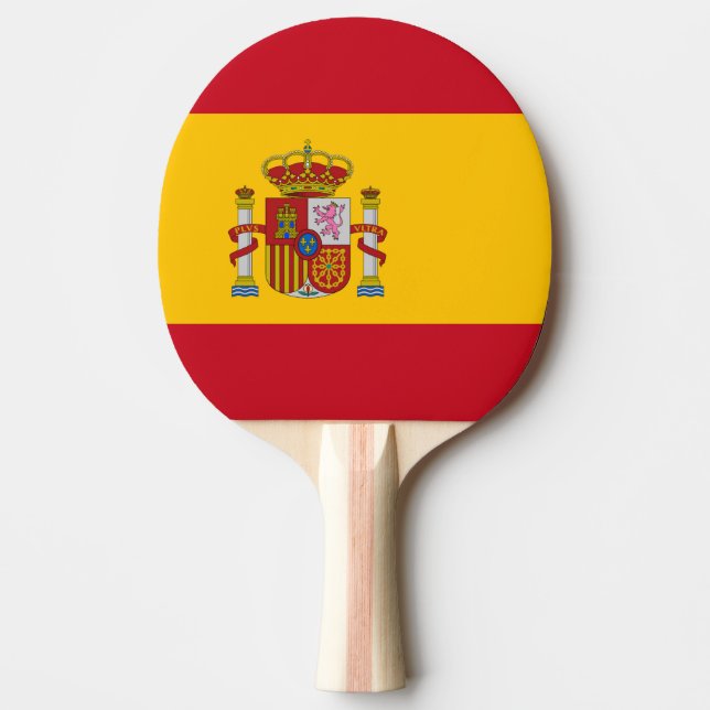 Spain Flag Ping Pong Paddle (Front)