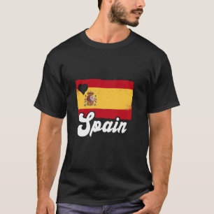 Spain Flag Pride Heart España Proud Spanish Roots T-Shirt
