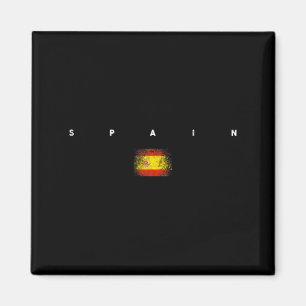 Spain Flag Pride Vintage Retro Soccer Spanish Foot Magnet