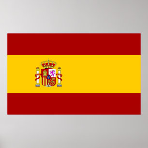 Spain flag quality poster