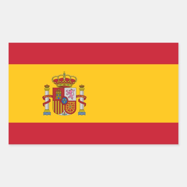 Spain Flag Rectangular Sticker (Front)